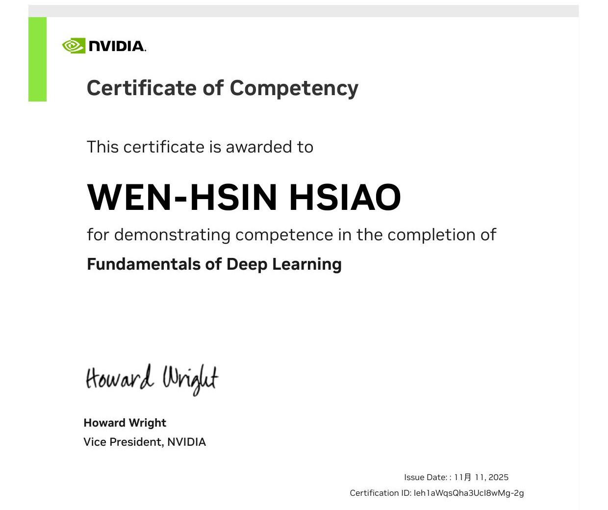 NVIDIA DLI Fundamentals of Deep Learning